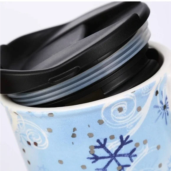 Topadorn Coffee Ceramic Mug With Lid in Gift Box - Picture 3 of 6